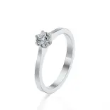 Pierścionek z białego złota z diamentem AJPZ_097